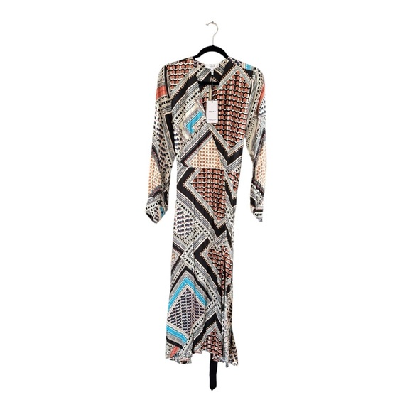 NWT Reiss Allegra Scarf Print Midi Dress - Picture 4 of 7
